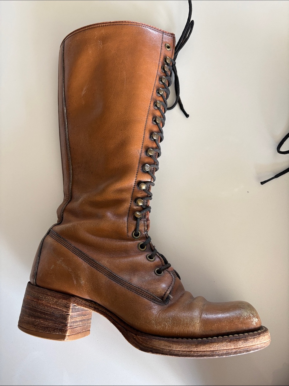 Frye Lace up Boots Black Label Vintage Lace-Up made in the USA Women's Boots - Picture 8 of 17